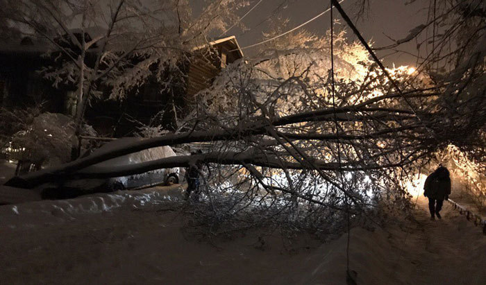 Подслушано Пушкино / Татьяна Пашкова Последствия снегопада в Пушкинском районе Пушкино, улица Лесная