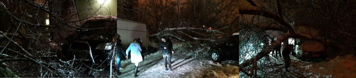 Город Пушкино, микрорайон Инессы Арманд дом 4 - повреждены 2 автомашин