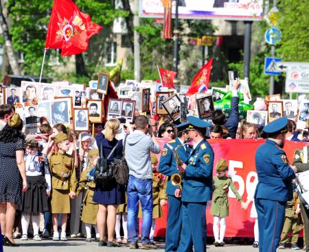 Бессмертный полк 9 мая 2016 года - Фото Пушкино