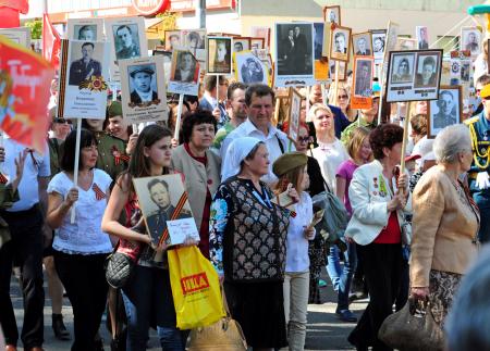 Бессмертный полк 9 мая 2016 года - Фото Пушкино