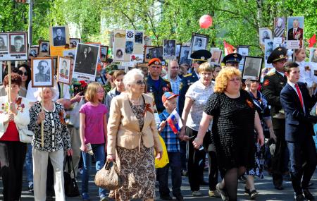 Бессмертный полк 9 мая 2016 года - Фото Пушкино