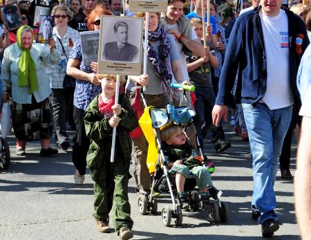 Бессмертный полк 9 мая 2016 года - Фото Пушкино