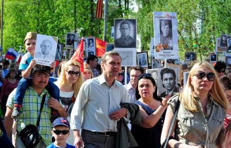 Бессмертный полк 9 мая 2016 года - Фото Пушкино