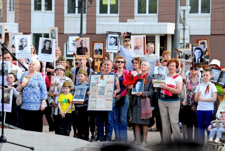 Бессмертный полк 9 мая 2016 года - Фото Пушкино