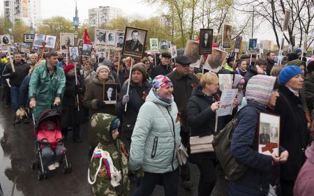 Бессмертный полк Пушкино 9 мая 2017 года - Фото Пушкино